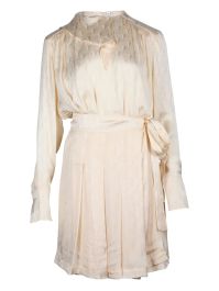 Victoria beckham pleated wrap-effect mini dress - wit