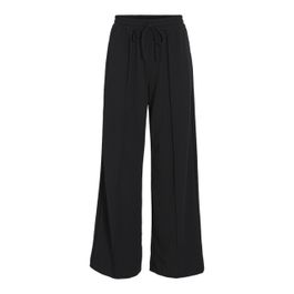 VILA VILEOA RW WIDE - Broek - black/leo/bruin VILA VILEOA RW WIDE - Broek - black/leo/bruin