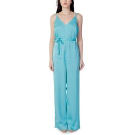 Vila, dames, jumpsuits & playsuits, blauw, maat: m poliester,
