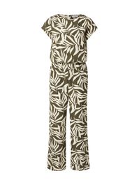 Vila jumpsuit 'vigraf' ecru / donkergroen