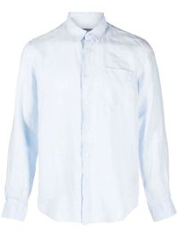 Blauwe Vilebrequin linnen overhemd - blauw