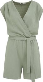 Groene We fashion dames playsuit met structuur