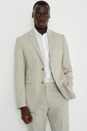 Blauwe We fashion geruit slim fit colbert bay blue