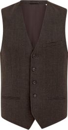 We fashion heren slim fit gilet met structuur