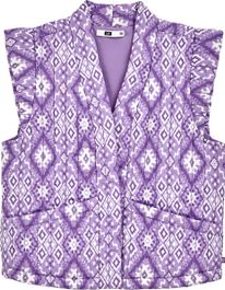 We fashion meisjes gilet met gestikt dessin