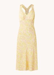 Whistles maxi jurk met dierenprint en split