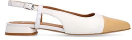Witte leren slingbacks