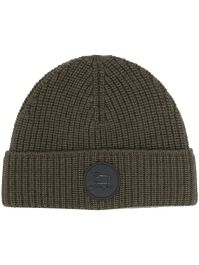 Woolrich muts met logopatch - groen