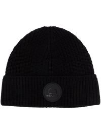 Woolrich muts met logopatch - zwart