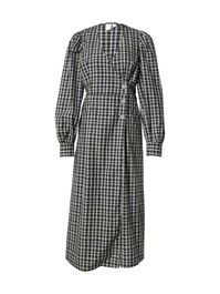 Yas jurk 'yassimma'  lichtgeel / grijs / zwart