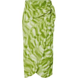 Y.a.s yaslime hw midi wrap skirt s. parrot green/lime