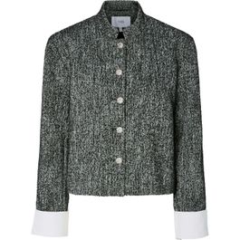 Y.a.s yastoriva ls jacket black/grey melange