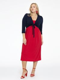 Yoek bolero dolce van travelstof donkerblauw