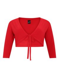 Yoek bolero dolce van travelstof rood