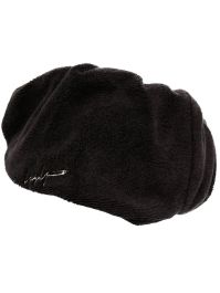 Yohji yamamoto hoofdband met geborduurd logo - zwart