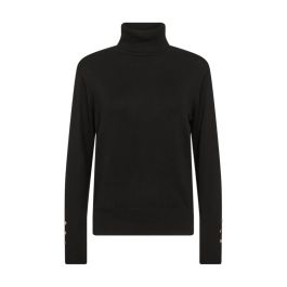 Zachte gebreide trui met decoratieve knopen freequent , zwart , dames
