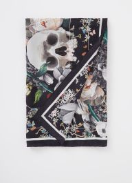 Zadig&voltaire lotty sjaal van zijde met bloemenprint 88 x 88 cm