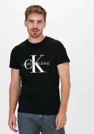 Zwarte calvin klein t-shirt iconic monogram ss slim tee