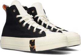Zwarte converse hoge sneaker chuck taylor all star lift platform tortoised