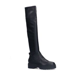 Zwarte hoge overknee laarzen
