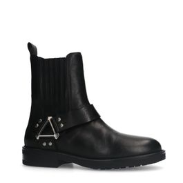 Zwarte leren biker boots