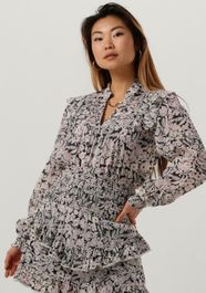 Zwarte neo noir blouse hama sweet floral blouse