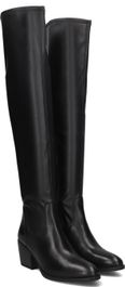 Zwarte notre-v overknee laarzen ki-4594