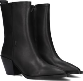 Zwarte nubikk enkellaarsjes liv bootie