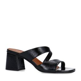Zwarte sandalen met blokhak