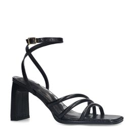 Zwarte sandalen met hak