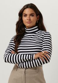 Zwarte tommy hilfiger coltrui slim 5x2 rib roll-nk ls