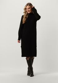 Zwarte y.a.s. midi jurk yasbalis ls funnel knit dress